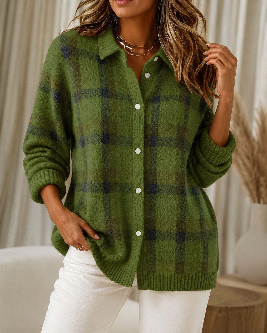 Tesa™ | Checked Knitted Vest