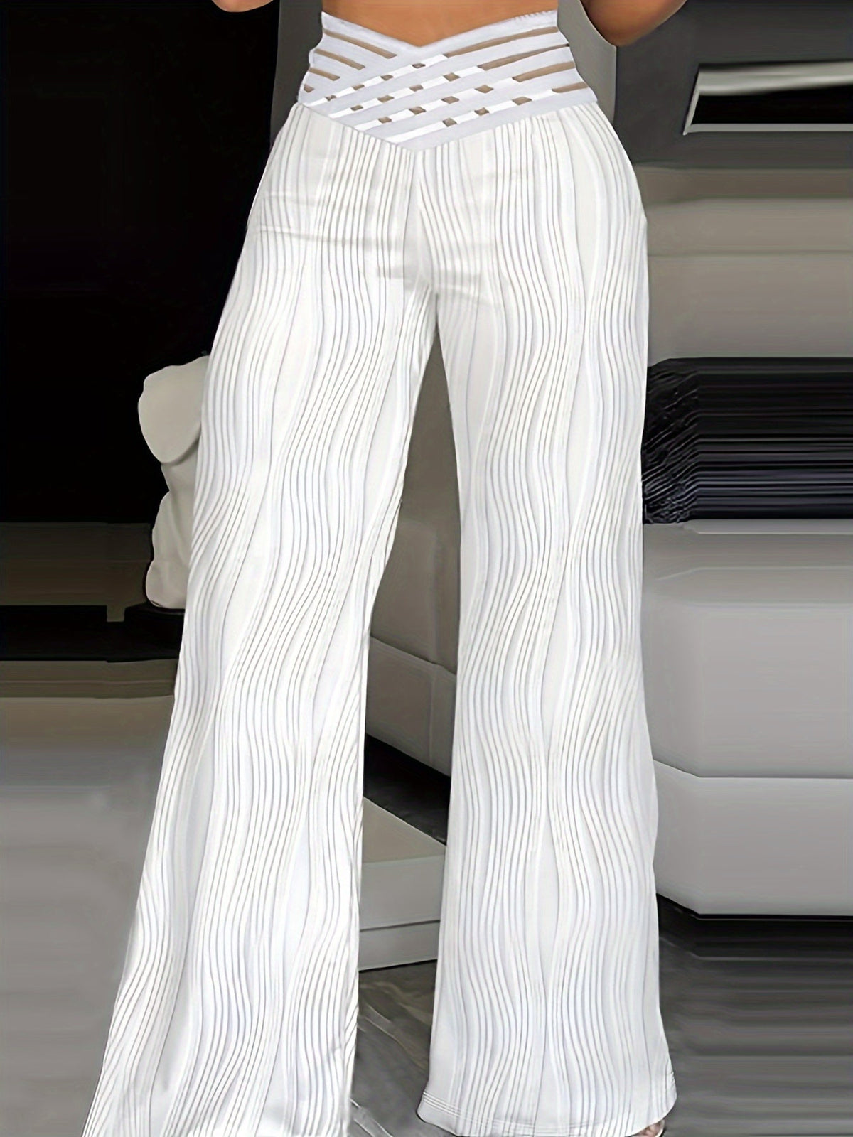 Emma | High Waist Crisscross Trousers