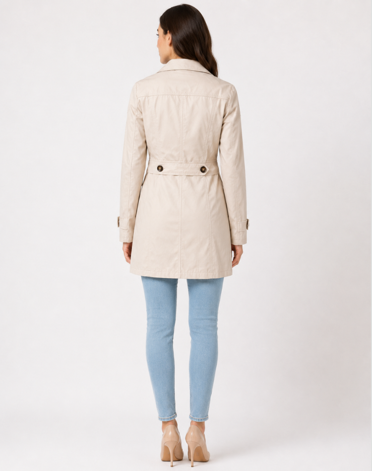Women's Elegant Classic Short Trench Coat