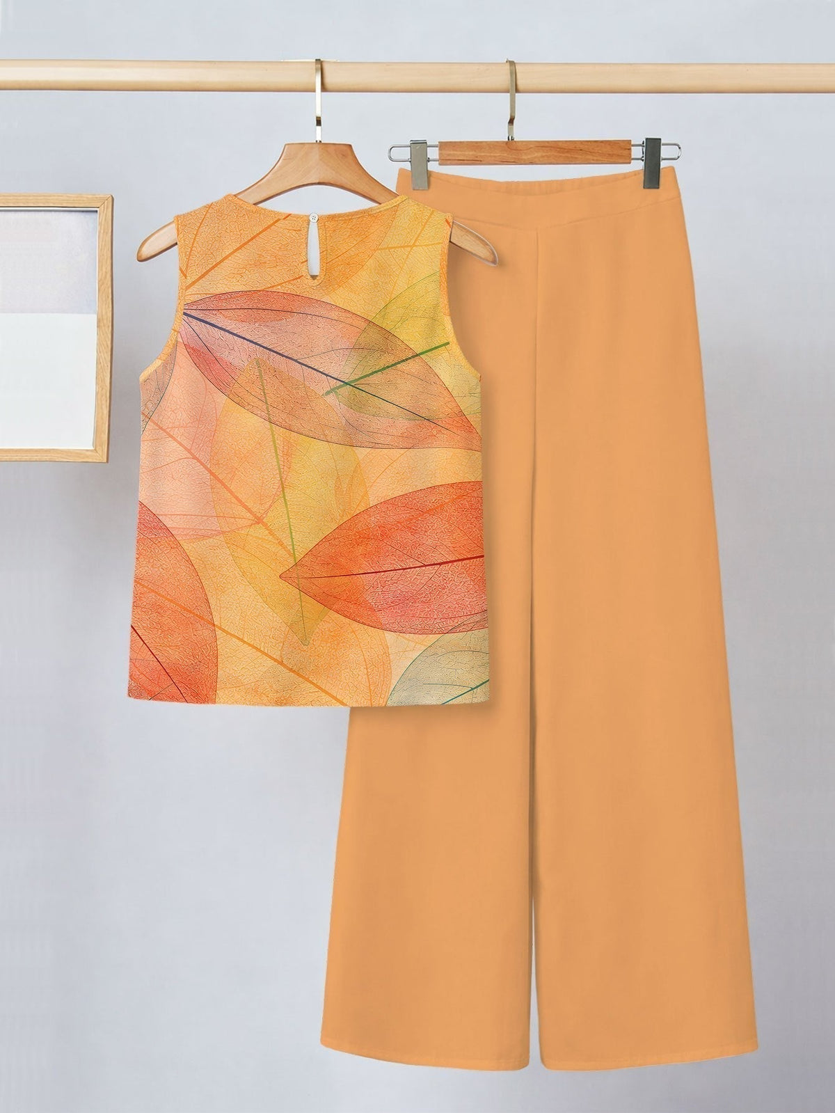 Amber | Leaf Print Two-Piece Set