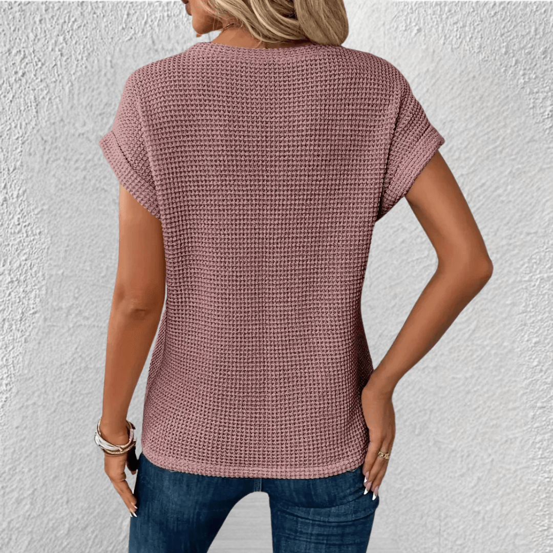 Luna | Tummy Tucking Waffle-knit top